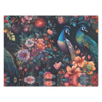 Peacock Garden Wallpaper Art