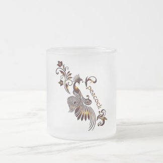 Peacock Glass Mug