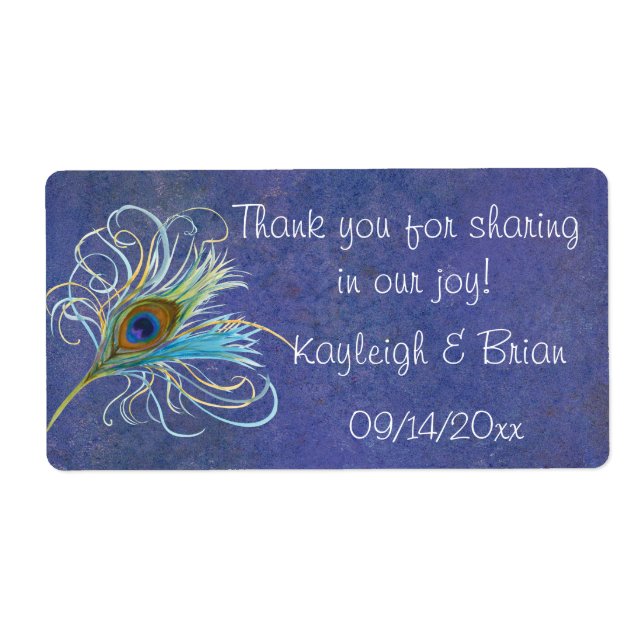 Peacock Glory Favor Stickers (Front)