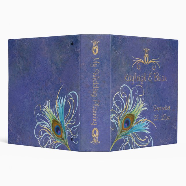 Peacock Glory Wedding Planner Binder (Background)