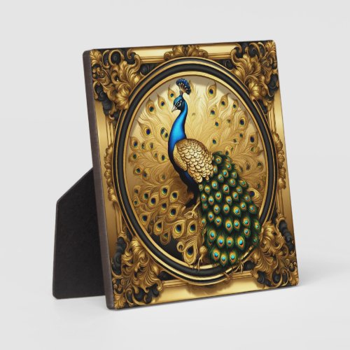 Peacock gold and black ornamental frame