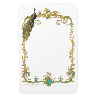 Peacock & Gold Fiigree Frame Magnet