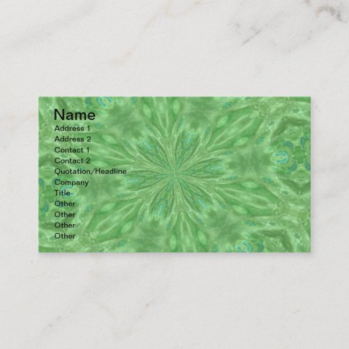 Peacock Green Business Card