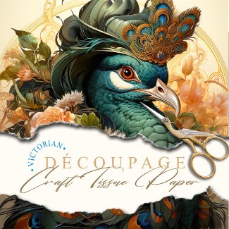 Peacock Hat Anthropomorphic Art Nouveau Craft