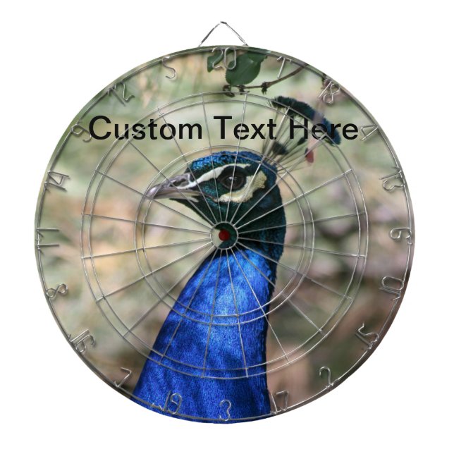 Peacock Head Closeup Dartboard (Front)