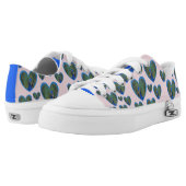 Peacock Hearts Pattern Zipz Low Shoes (Pair)
