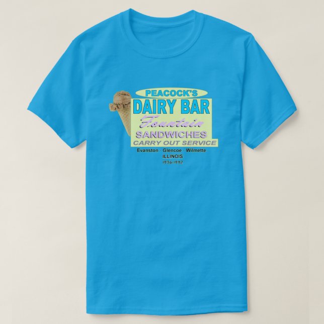 Peacock Ice Cream Company of Illinois T-Shirt (Design Front)