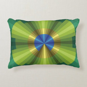 Peacock Illusion Accent Pillow