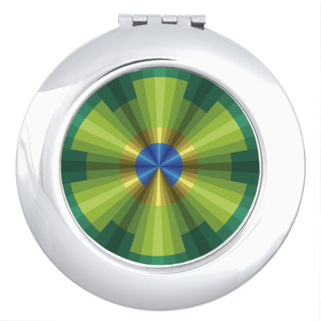 Peacock Illusion Compact Mirror (Front)