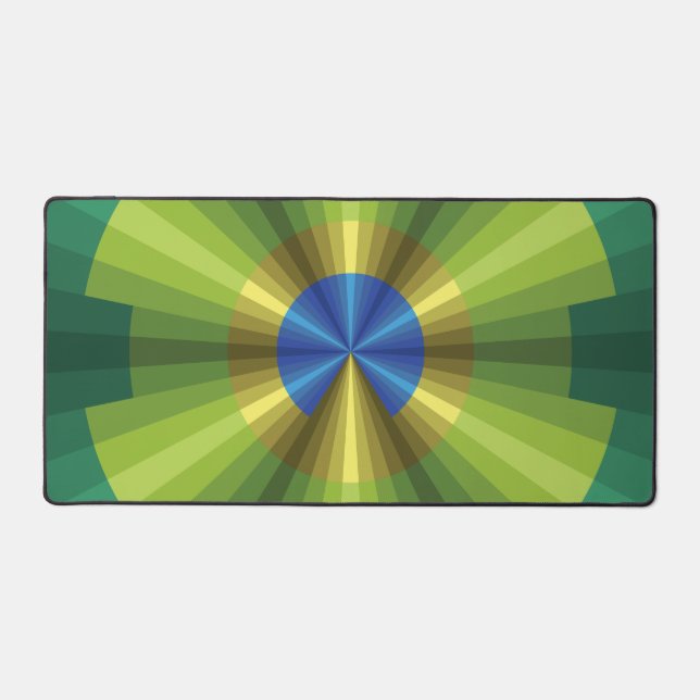 Peacock Illusion Desk Mat (Front)