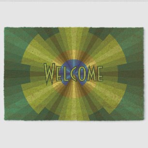 Peacock Illusion Fiber Doormat