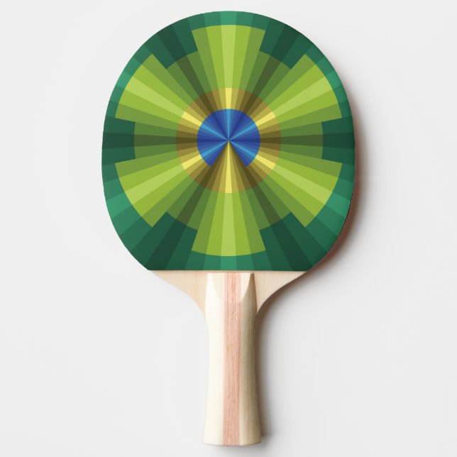 Peacock Illusion Ping Pong Paddle (Front)
