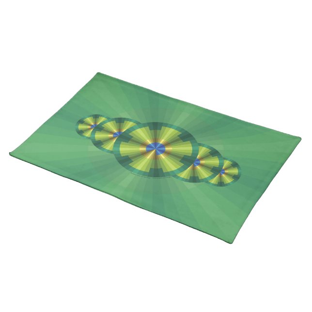 Peacock Illusion Placemat (On Table)