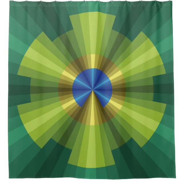 Peacock Illusion Shower Curtain (Front)