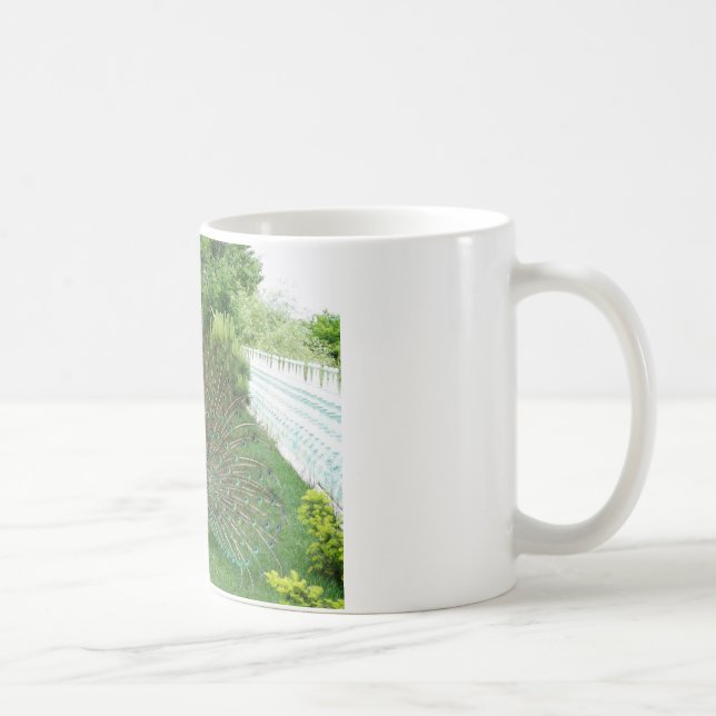 Peacock in a Garden Photo Mug (Right)