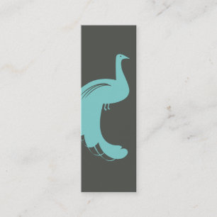 PEACOCK in AQUA Slim Business Card
