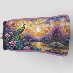 Peacock in Floral Landscape Golf Head Cover
