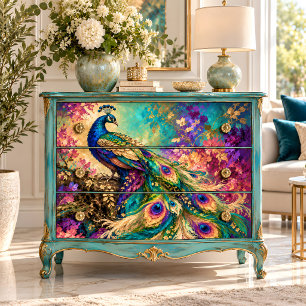 Peacock in Jewel Garden Tissue Paper