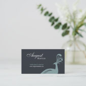PEACOCK in MOSS Business Card (Standing Front)