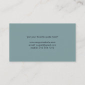PEACOCK in MOSS Business Card (Back)