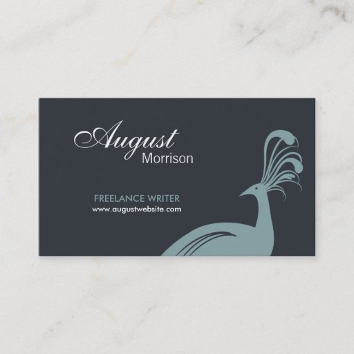 Customizable PEACOCK in MOSS Business Card