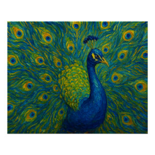 Peacock in Motion Poster