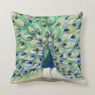 Peacock in San Diego 2 2013 Throw Pillow