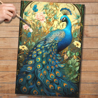 Peacock in Tapestry 3 Decoupage Paper