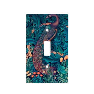 Peacock in The Forest, William Morris Light Switch Cover