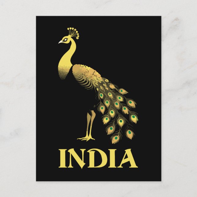Peacock India National Bird Postcard (Front)