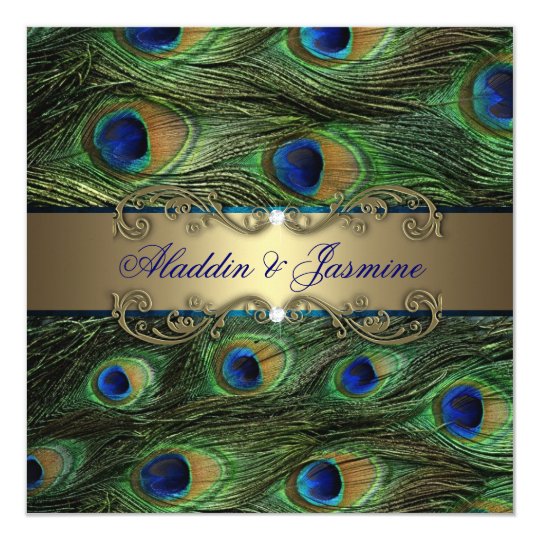 Peacock Indian Wedding Invitation Zazzle Com