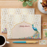 Peacock Indian wedding matching 5x7  Envelope<br><div class="desc">Peacock Indian wedding pastel pink colors matching 5x7 cards size envelope.</div>