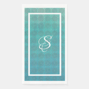Peacock Inspirations Turquoise Paper Guest Towels