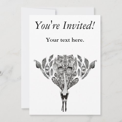 Peacock invitation