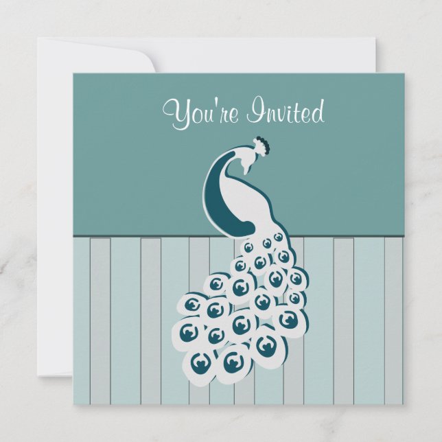Peacock Invitation (Front)