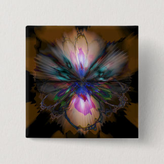 Peacock Iris Pinback Button
