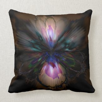 Peacock Iris Throw Pillow
