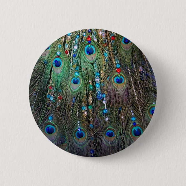 Peacock Jewelery Button (Front)