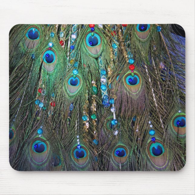 Peacock Jewelery Mouse Pad (Front)