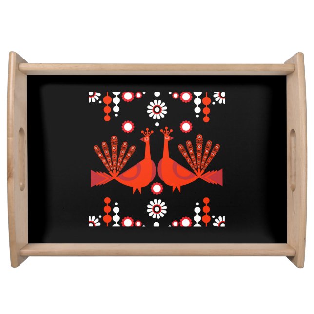 Peacock Jewelry And Decor Serving Tray (Front)