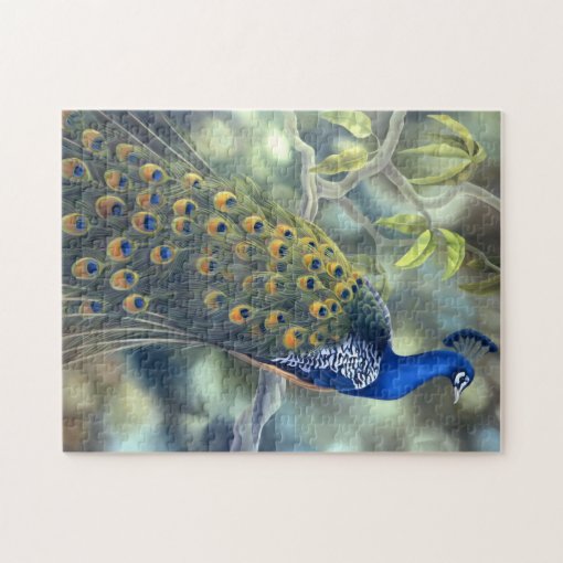 Peacock JigSaw Puzzle Zazzle