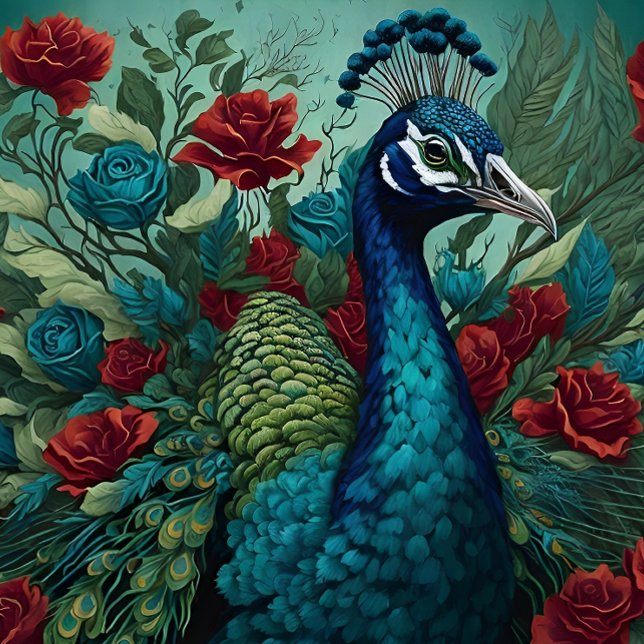  peacock : joyful celebration of nature accent pillow (Creator Uploaded)