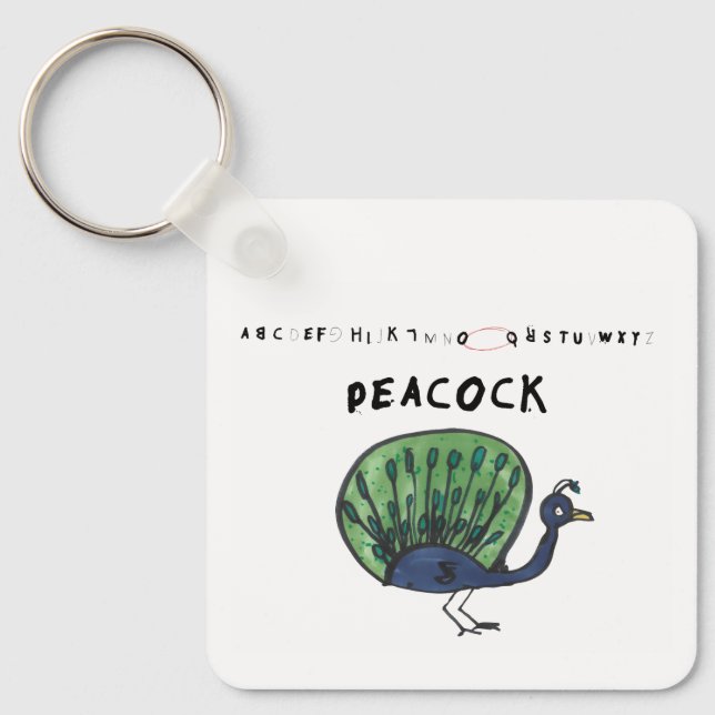 Peacock Keychain (Front)