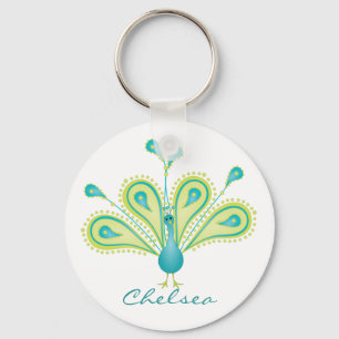 Peacock Keychain