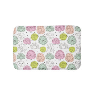 peacock kids wallpaper vintage bathroom mat