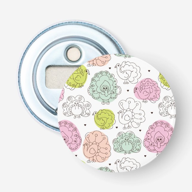 peacock kids wallpaper vintage bottle opener (Front)