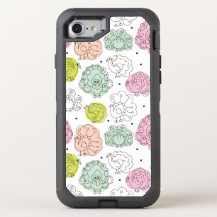 peacock kids wallpaper vintage OtterBox defender iPhone SE/8/7 case