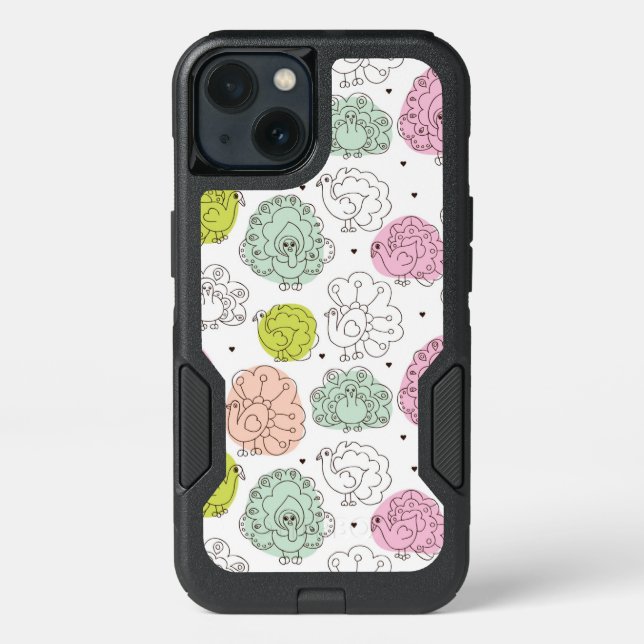 peacock kids wallpaper vintage otterbox iPhone case (Back)