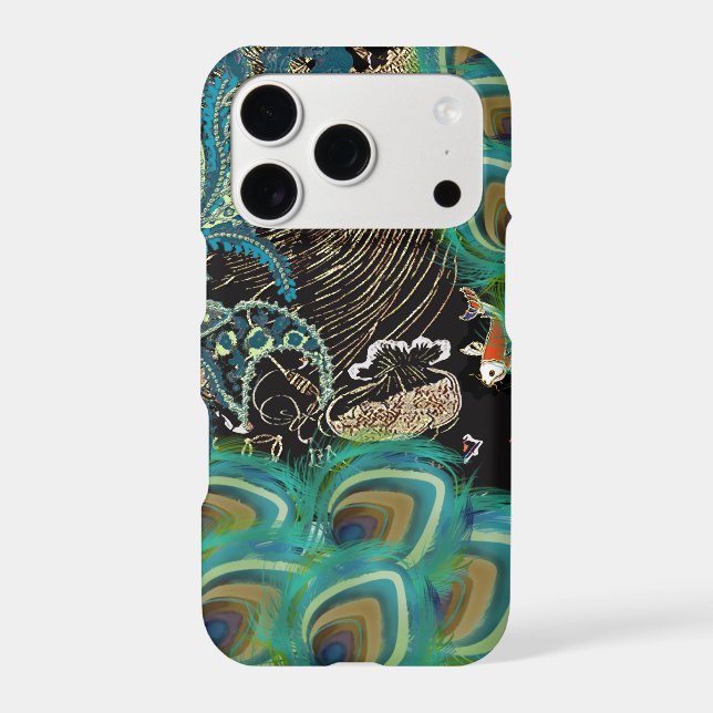 Peacock Koi Japanese Asian iPhone Case-Mate iPhone Case (Back)