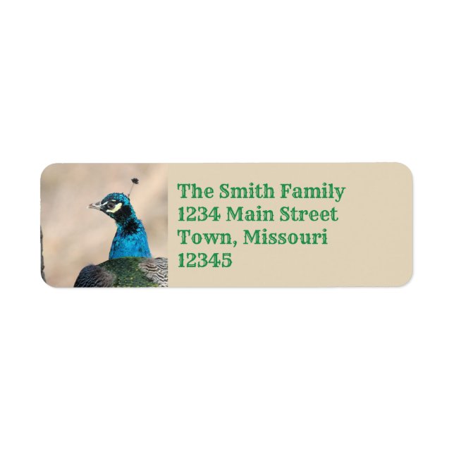 Peacock Label (Front)